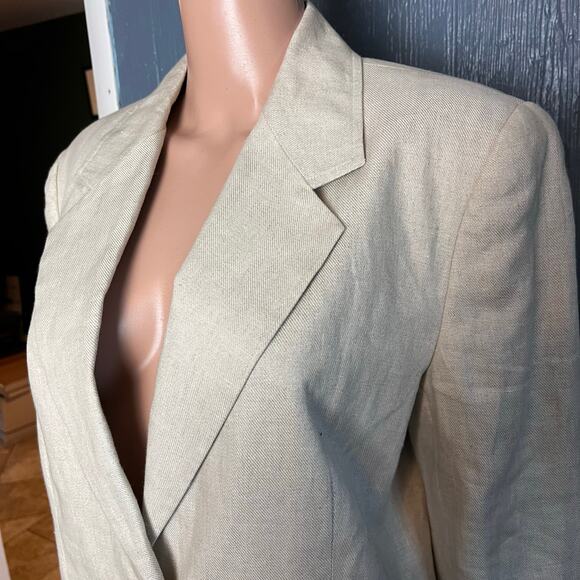 Talbots Irish Linen Blazer 12 Career Business Office Academia Quiet Luxury Date - Picture 3 of 7